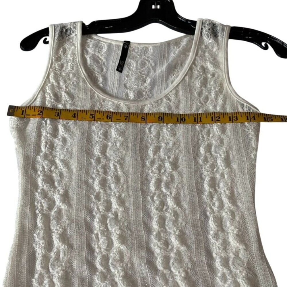 Sleeveless White Lace Top By Love Culture - Picture 6 of 7
